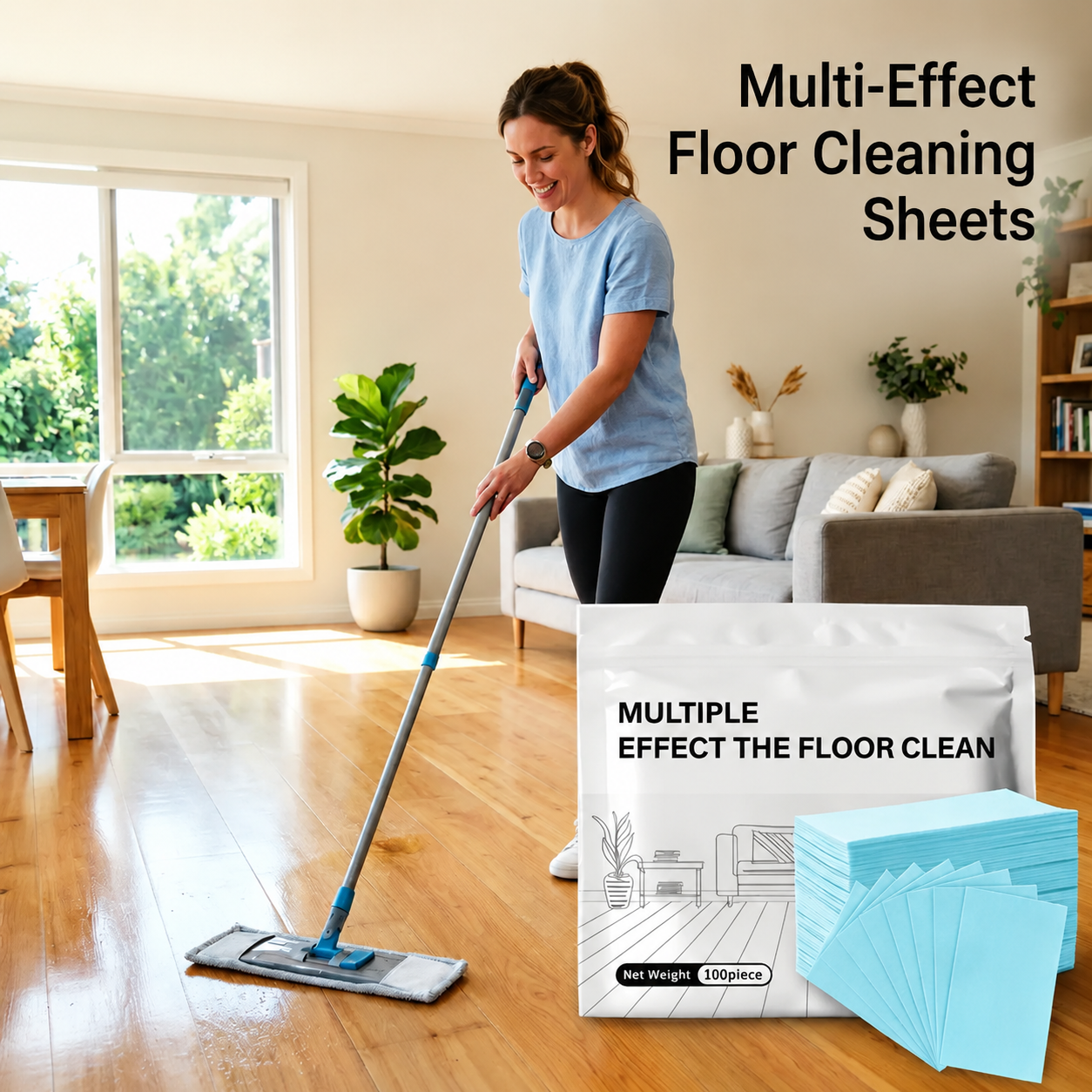🧼IEY® 100 Piece Floor Cleaning Tablets Multi-Surface Antibacterial Cleaner for Hardwood, Tile & Laminate