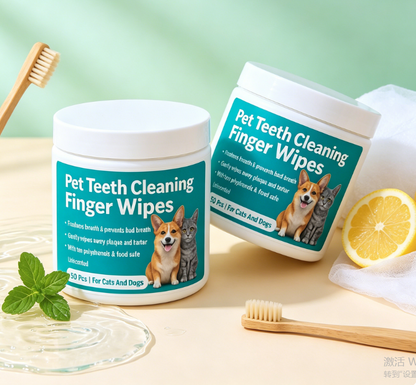 Natural Pet Dental Finger Wipes