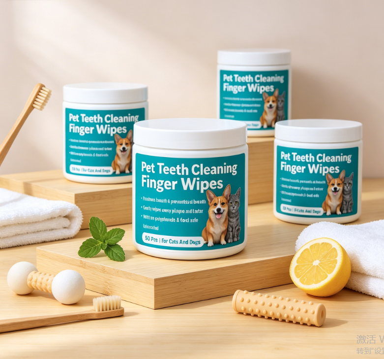 Natural Pet Dental Finger Wipes