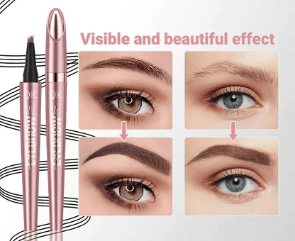 New Waterproof Micro-Fork Eyebrow Pencil, Long-Lasting Brow Pen for Natural Hair-Like Strokes