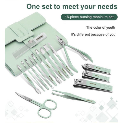16pc Nail Clipper Manicure Set